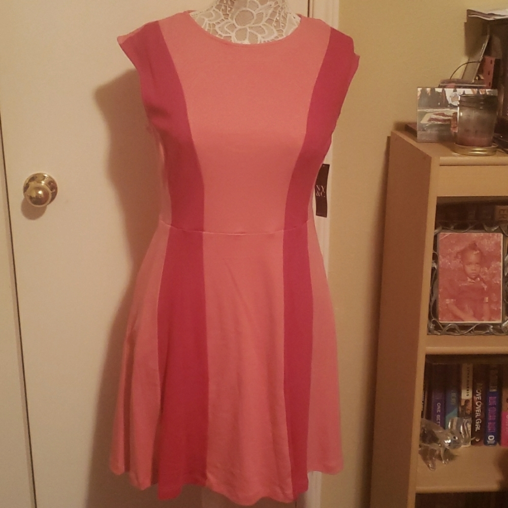 Women's New York and Company Pullover Dress in Pink